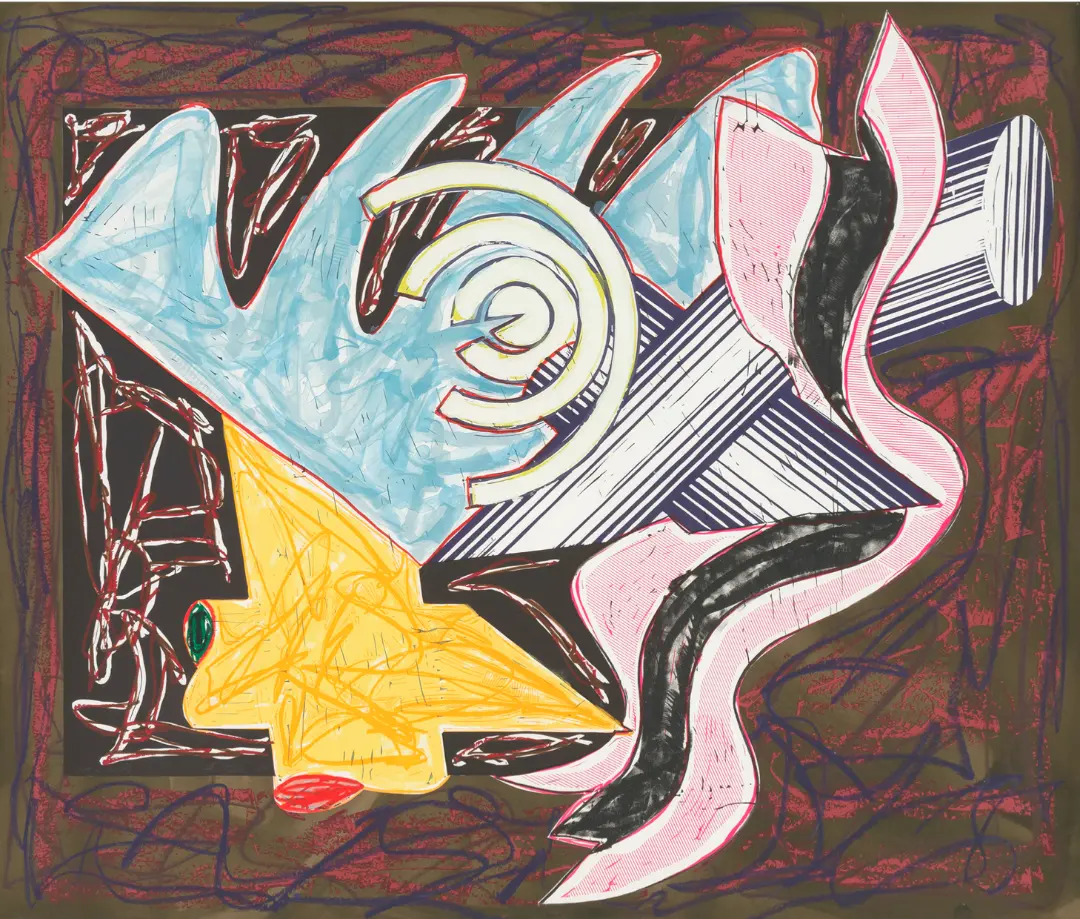 A hungry cat ate up the goat by Frank Stella