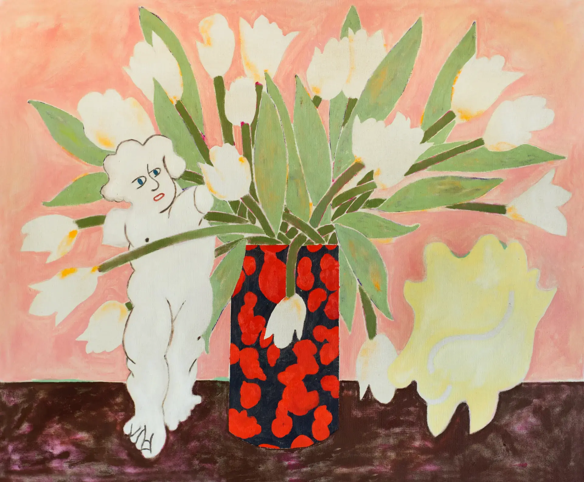 Still life with Cupid statue by Eliza Pepermans