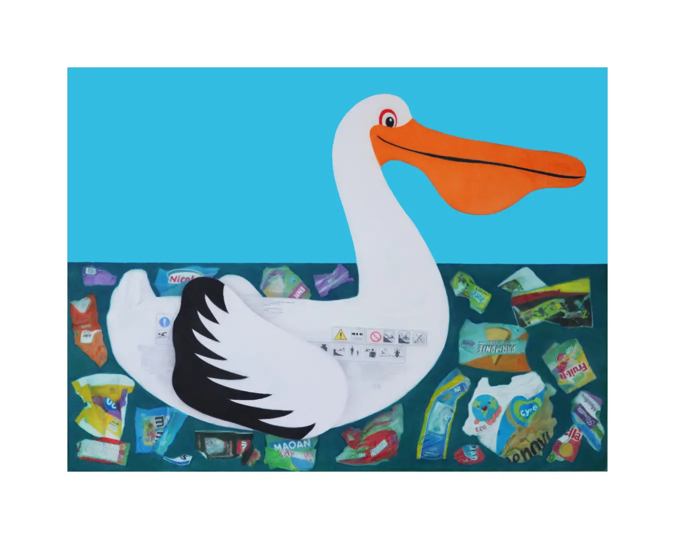 Dirty Waters Pelican by Pascal Bernier