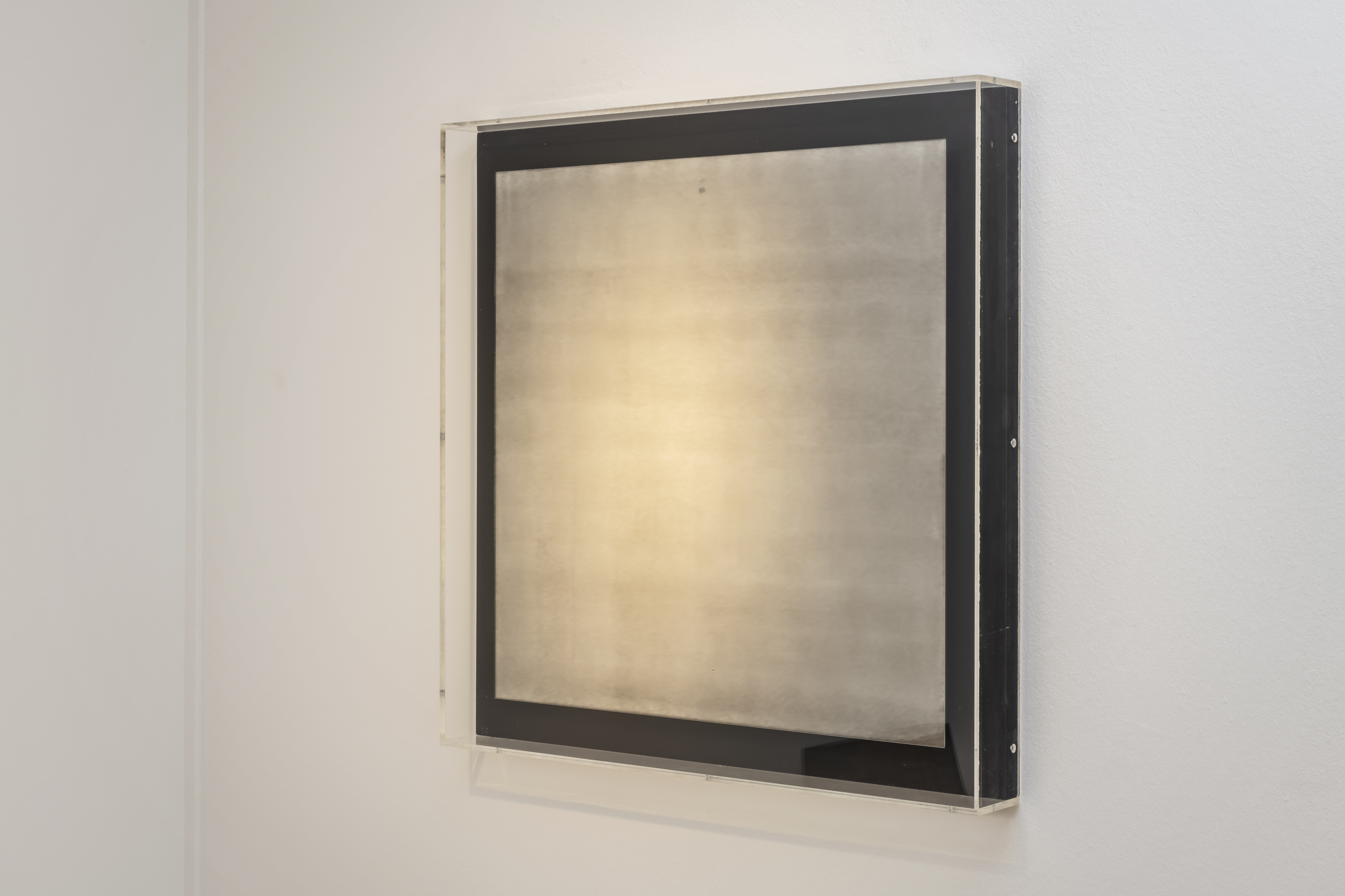 Bemalter Spiegel / Painted Mirror (transparent black) by Christian Megert